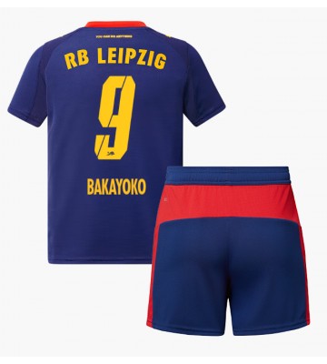 Lacne Dětský Futbalové dres RB Leipzig Johan Bakayoko #9 2025-26 Krátky Rukáv - Preč (+ trenírky)